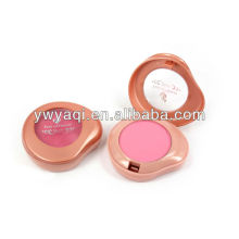 Round Pink Case Single Color Blush with Brush